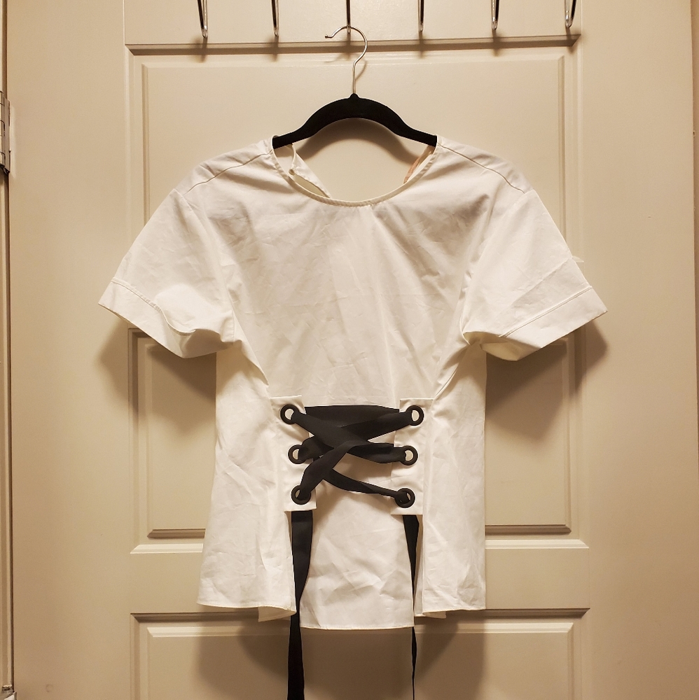 Corset Style Smith Short Sleeve Top